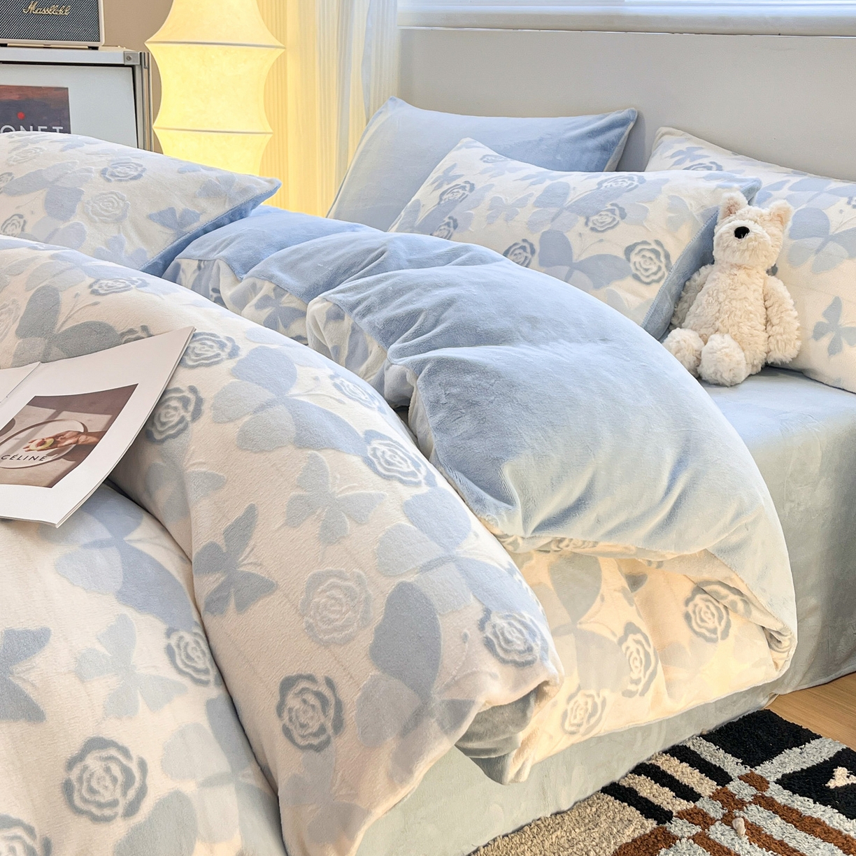 91家纺网 家纺一手货源 找家纺 （总）如一 2025新款3D雕花牛奶绒四件套