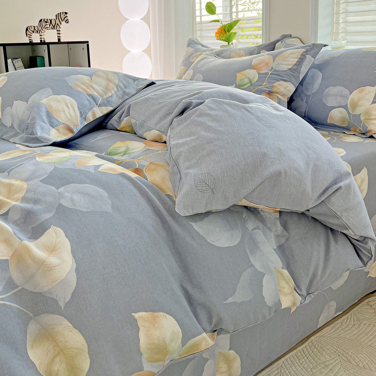 91家纺网 家纺一手货源 找家纺 （总）依庭 2025新款高克重全棉纯棉磨毛印花单被套