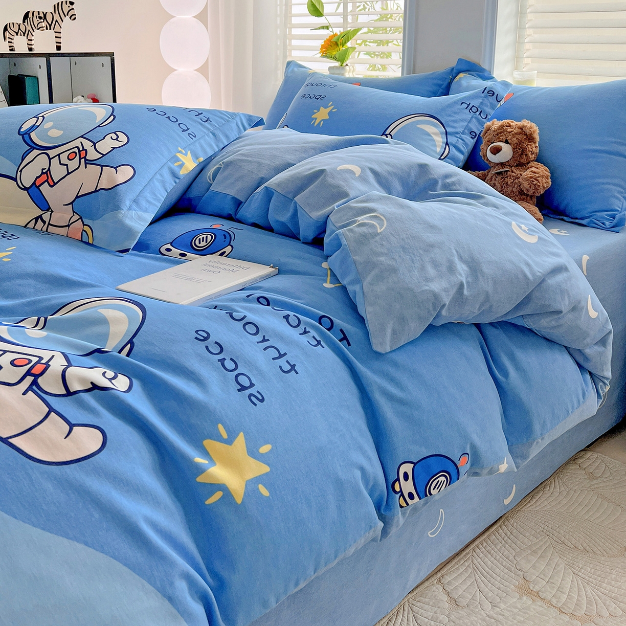 91家纺网 家纺一手货源 找家纺 （总）依庭 2025新款高克重全棉纯棉磨毛印花单被套