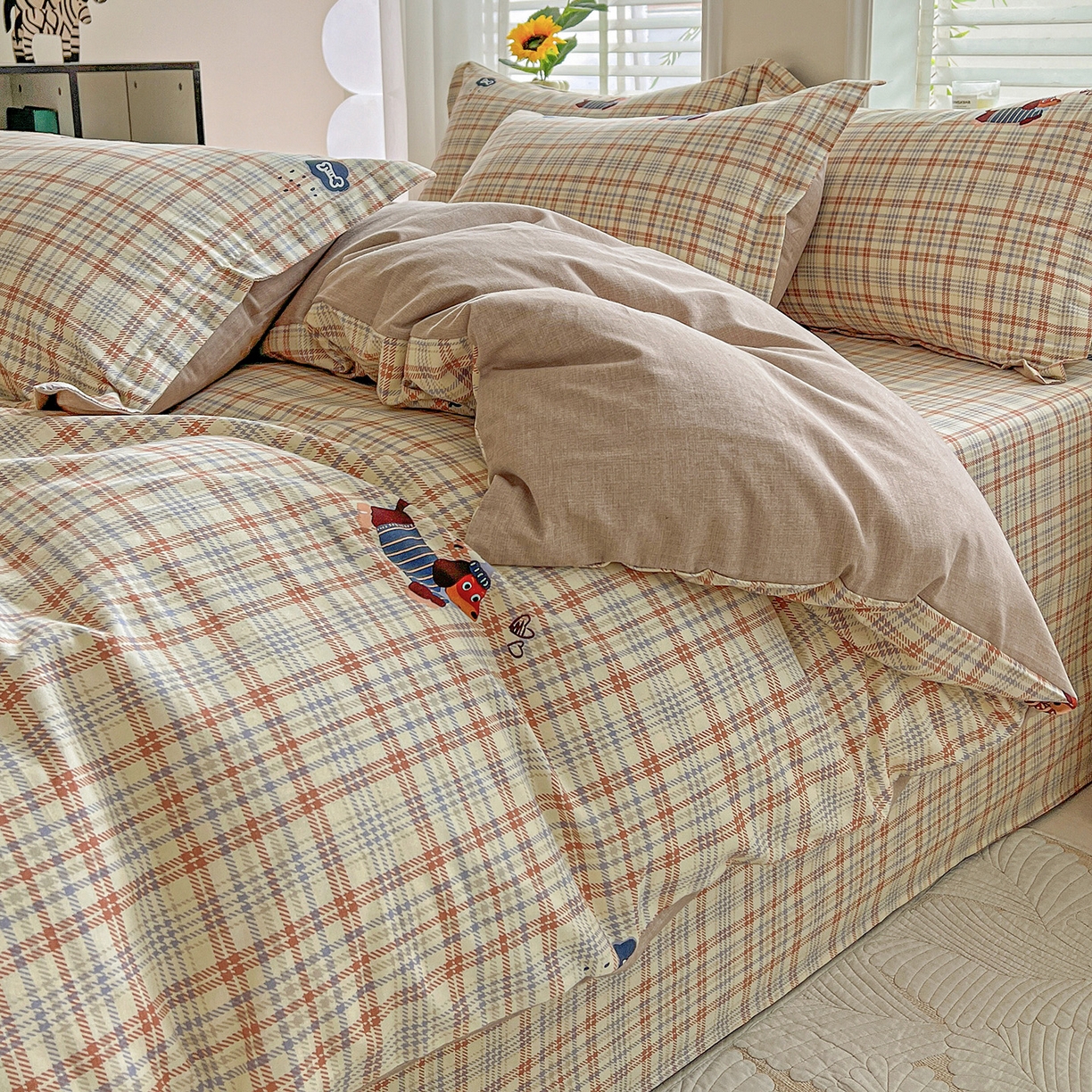 91家纺网 家纺一手货源 找家纺 （总）依庭 2025新款高克重全棉纯棉磨毛印花单被套