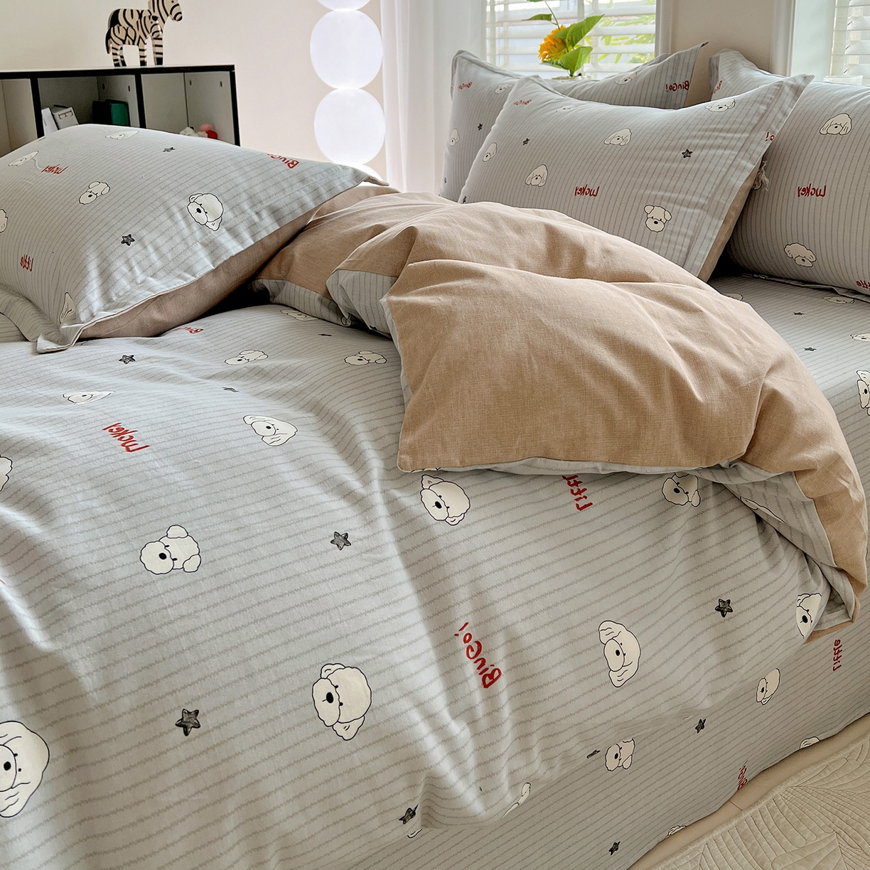 91家纺网 家纺一手货源 找家纺 （总）依庭 2025新款高克重全棉纯棉磨毛印花单被套