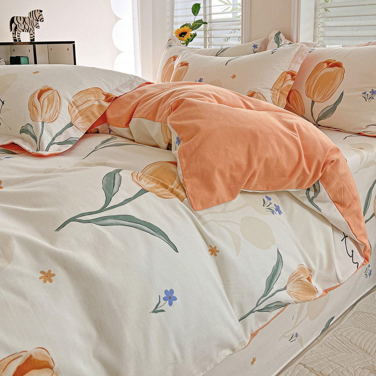 91家纺网 家纺一手货源 找家纺 （总）依庭 2025新款高克重全棉纯棉磨毛印花单被套