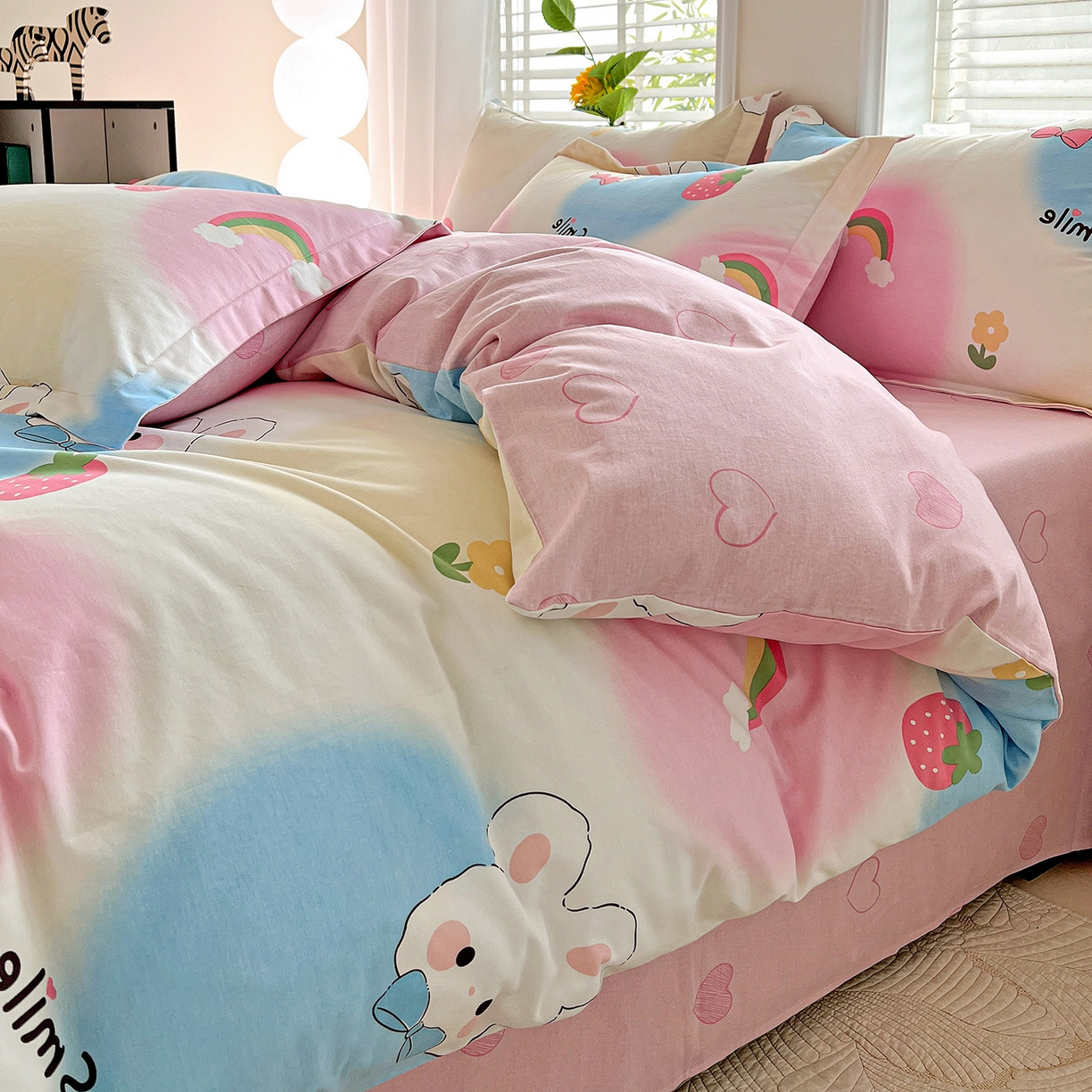 91家纺网 家纺一手货源 找家纺 （总）依庭 2025新款高克重全棉纯棉磨毛印花单被套