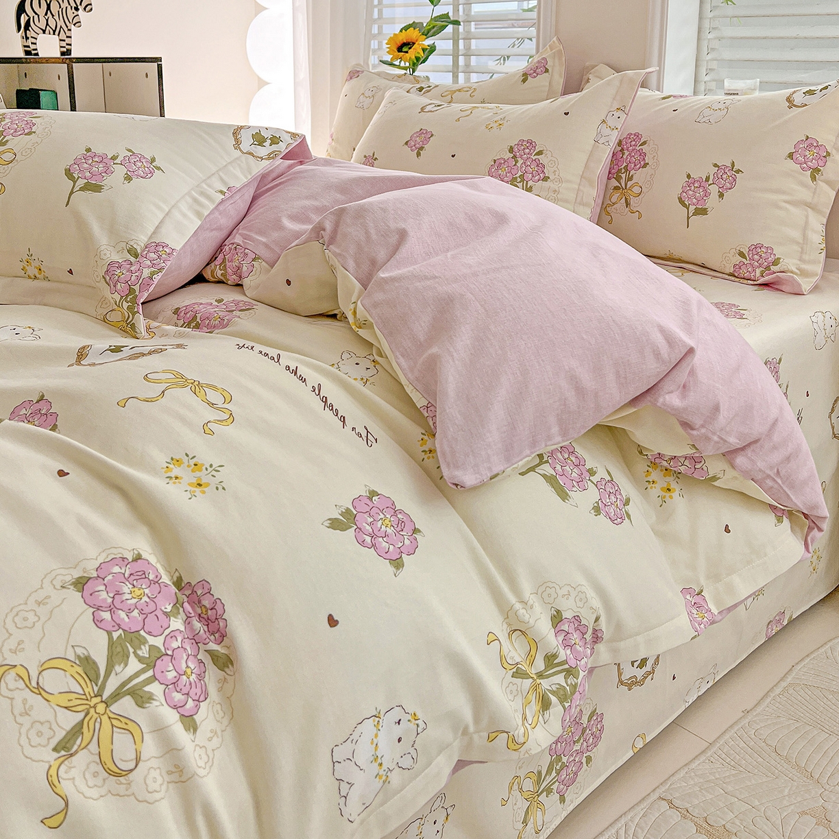 91家纺网 家纺一手货源 找家纺 （总）依庭 2025新款高克重全棉纯棉磨毛印花单被套