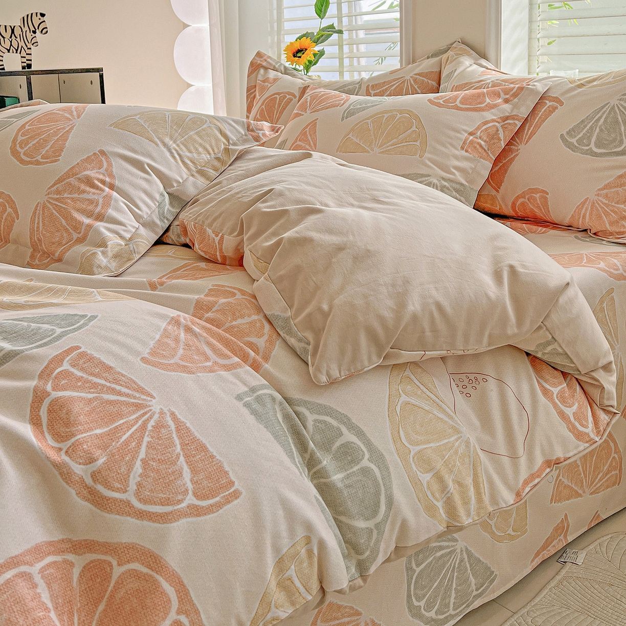 91家纺网 家纺一手货源 找家纺 （总）依庭 2025新款高克重全棉纯棉磨毛印花单被套