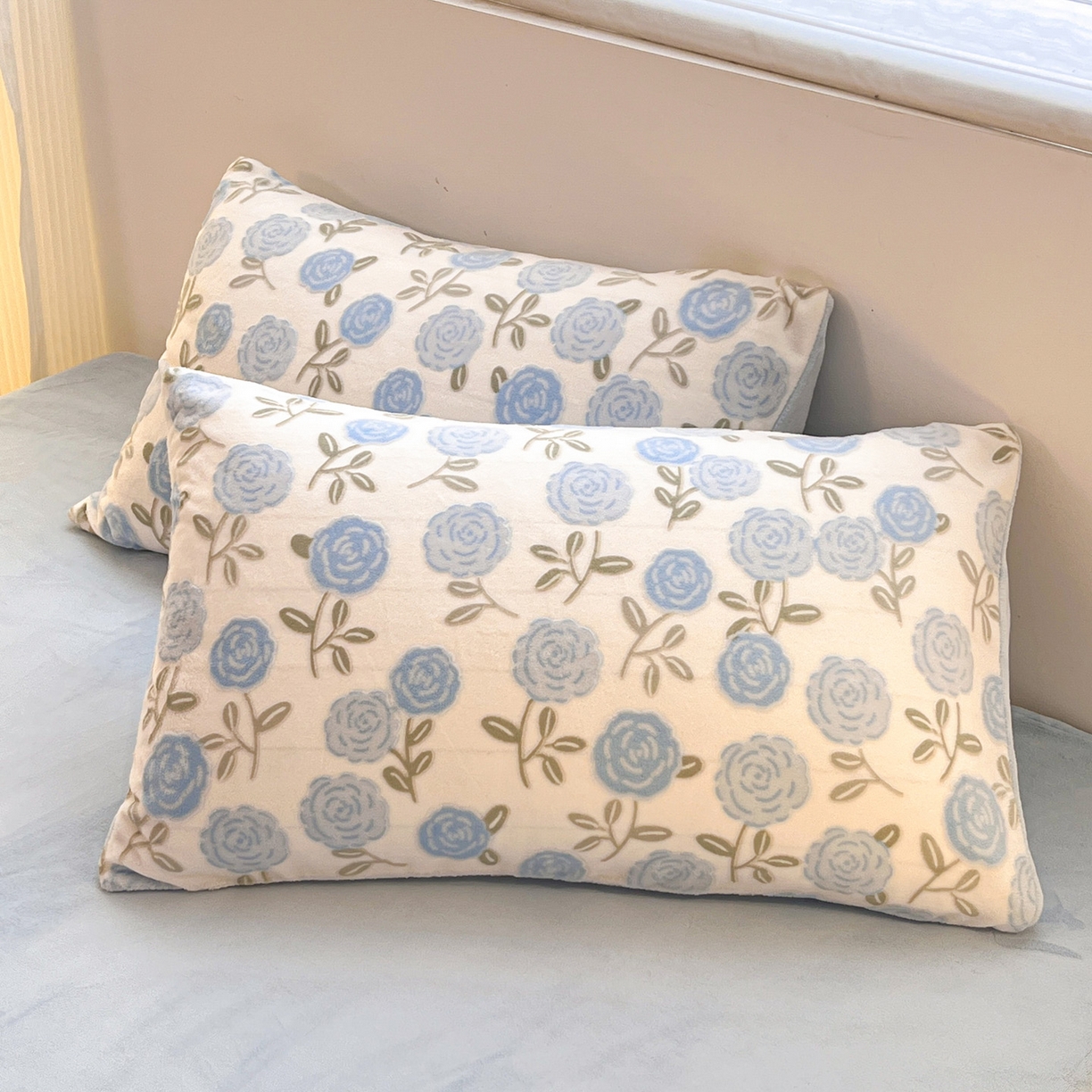 91家纺网 家纺一手货源 找家纺 如一 2025新款3D雕花牛奶绒四件套 繁花-天蓝