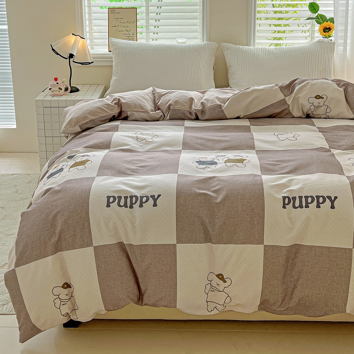 91家纺网 家纺一手货源 找家纺 依庭 2025新款高克重全棉纯棉磨毛印花单被套 好伙伴