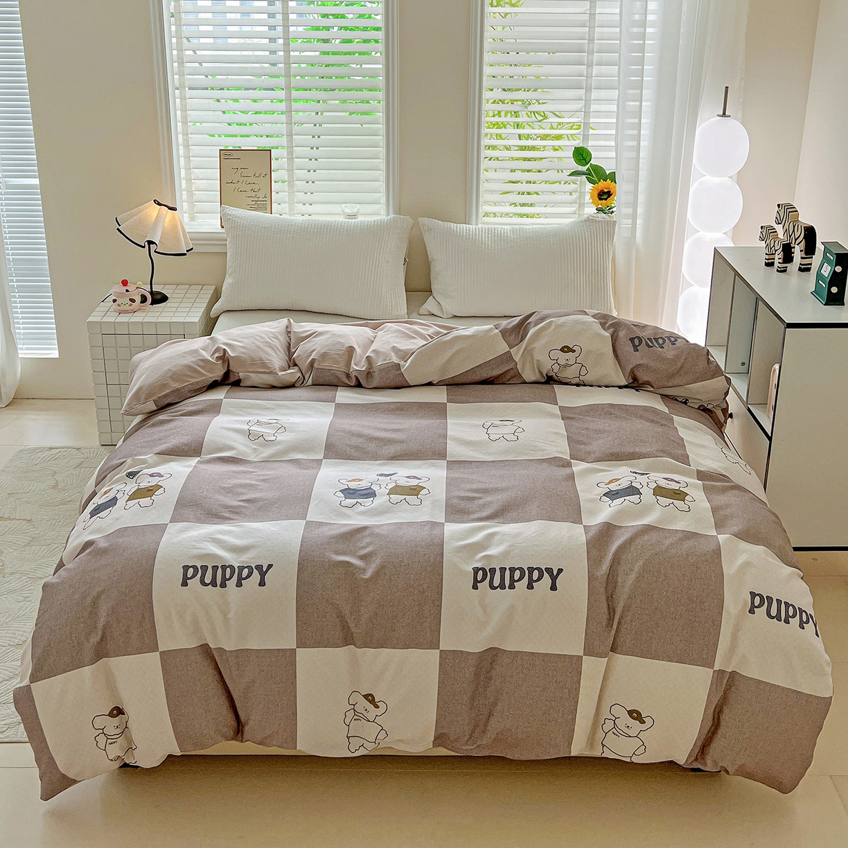 91家纺网 家纺一手货源 找家纺 依庭 2025新款高克重全棉纯棉磨毛印花单被套 好伙伴