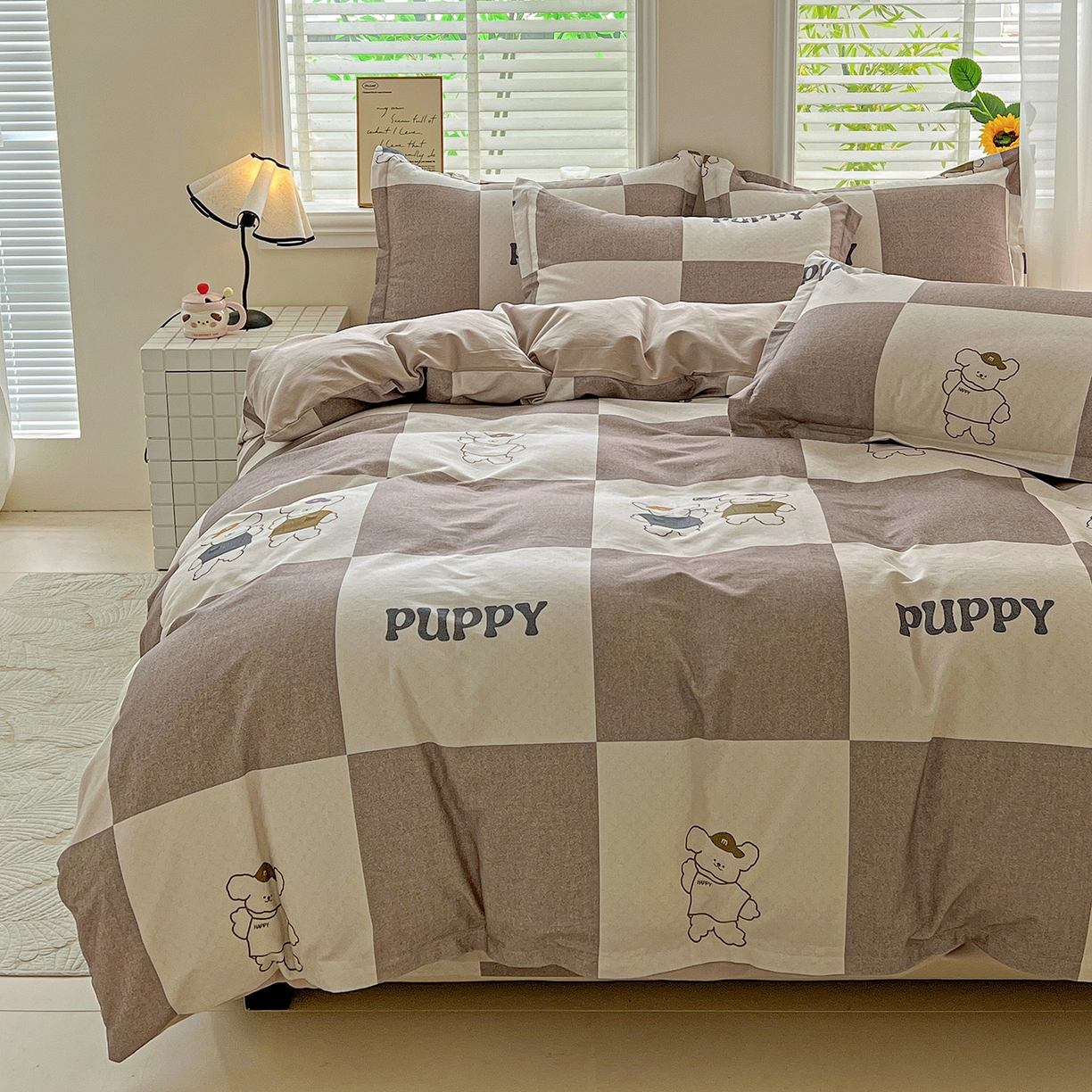 91家纺网 家纺一手货源 找家纺 依庭 2025新款高克重全棉纯棉磨毛印花单被套 好伙伴