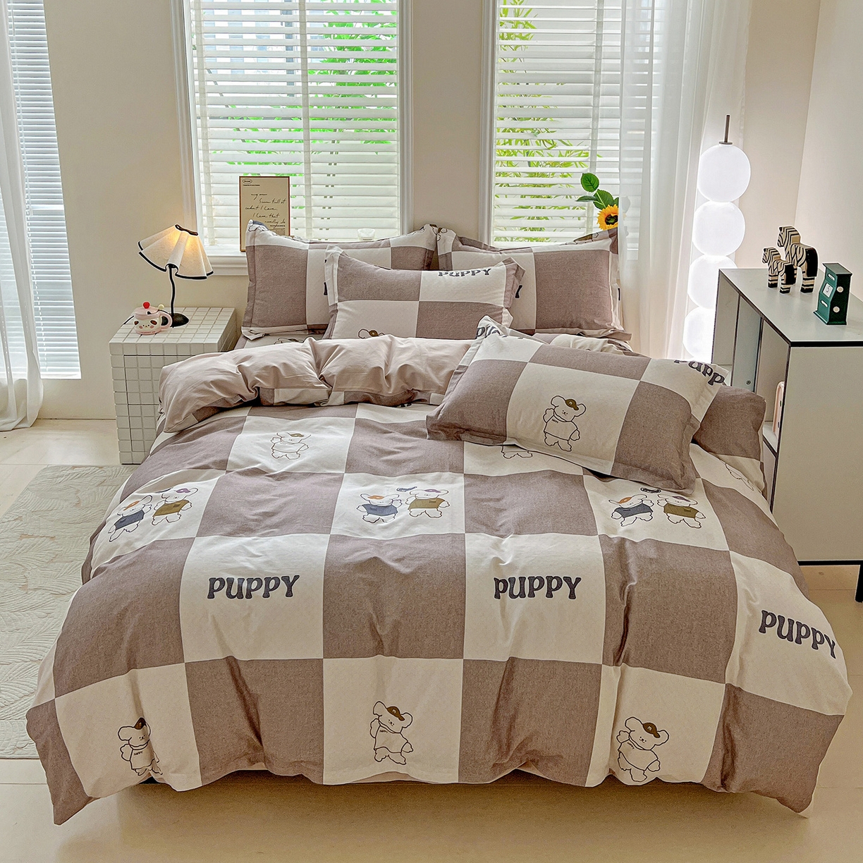 91家纺网 家纺一手货源 找家纺 依庭 2025新款高克重全棉纯棉磨毛印花单被套 好伙伴