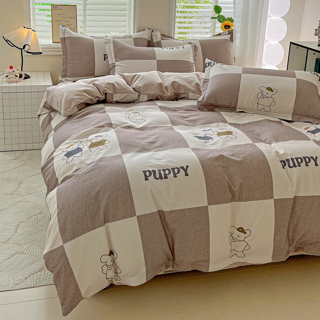 91家纺网 家纺一手货源 找家纺 依庭 2025新款高克重全棉纯棉磨毛印花单被套 好伙伴