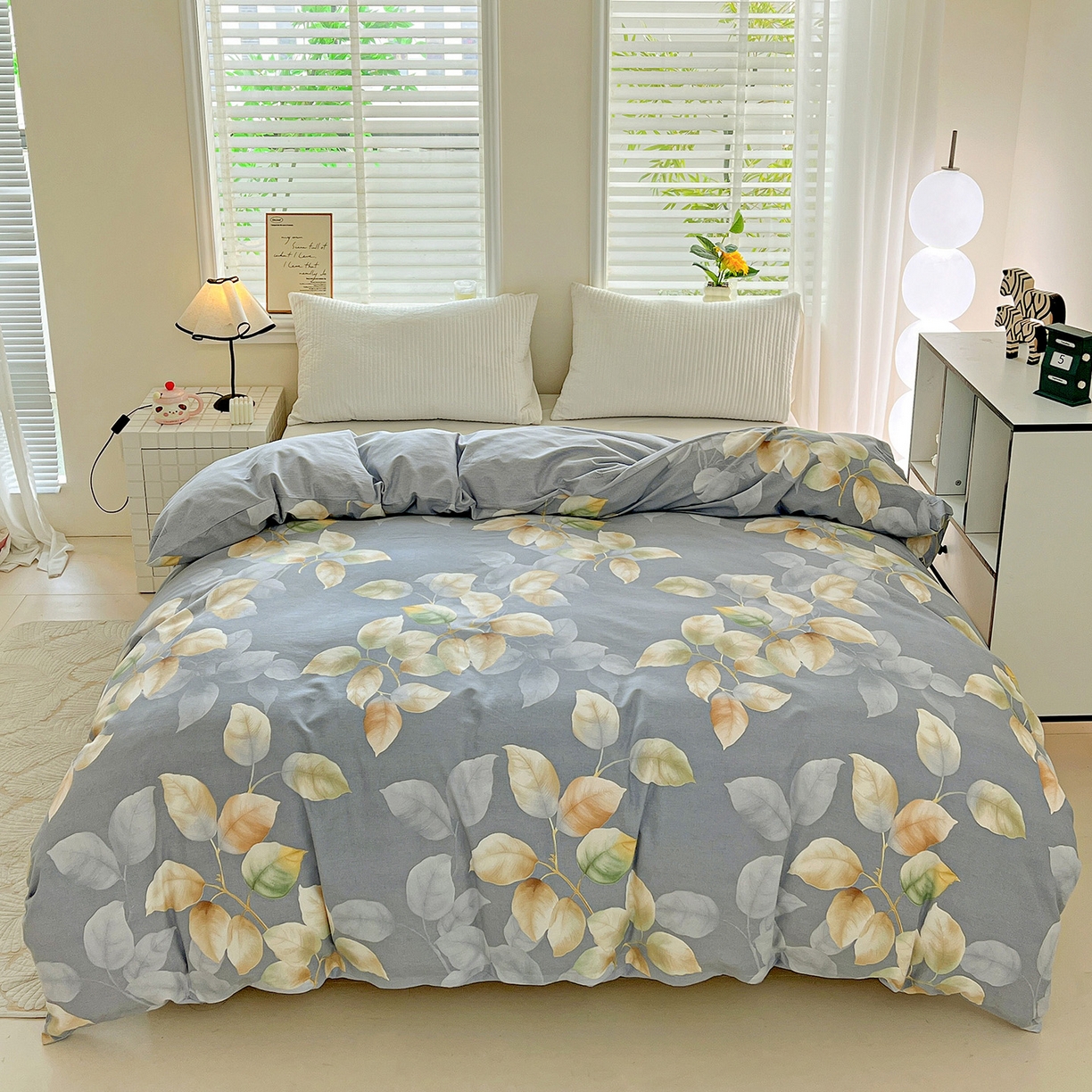 91家纺网 家纺一手货源 找家纺 依庭 2025新款高克重全棉纯棉磨毛印花单被套 花色伊人