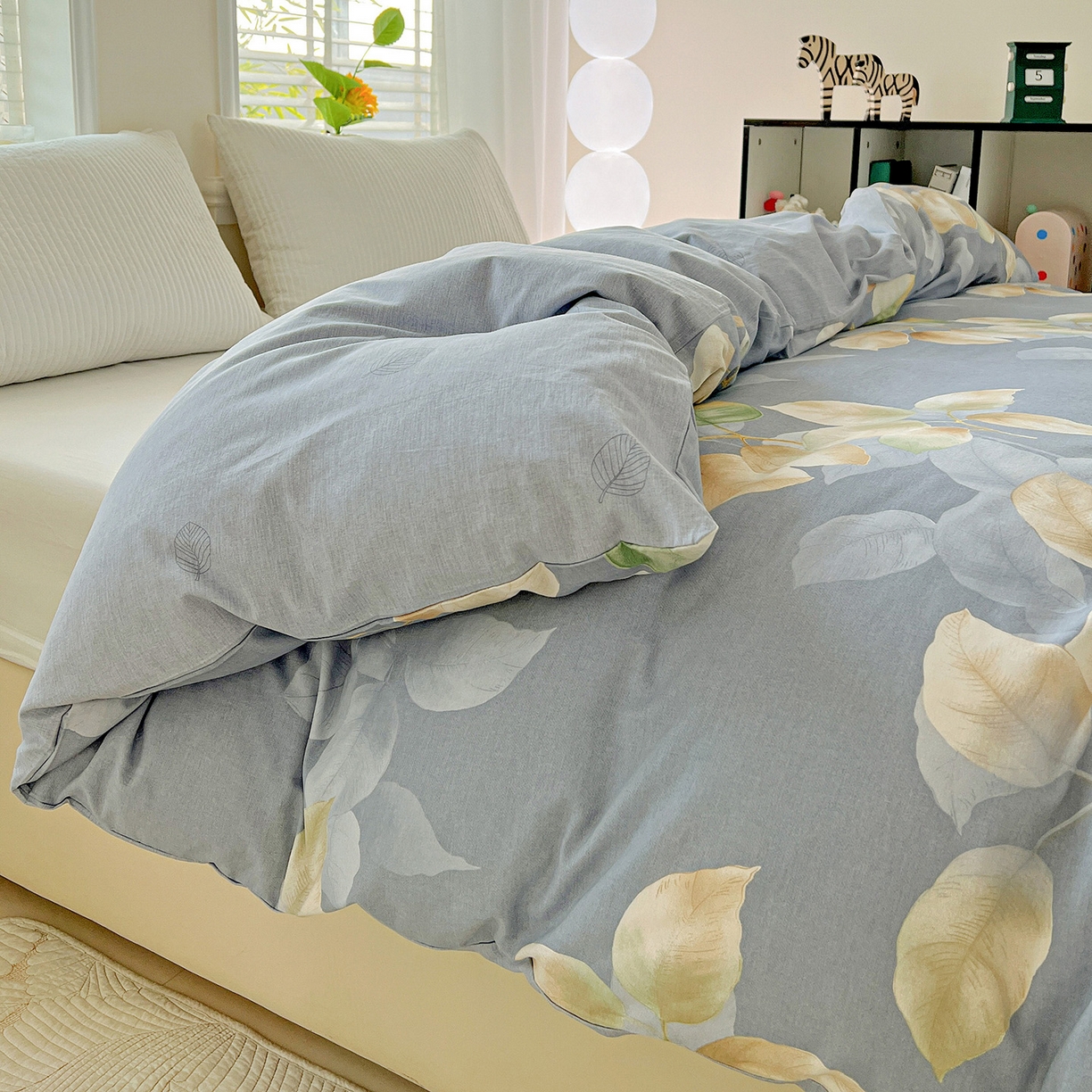 91家纺网 家纺一手货源 找家纺 依庭 2025新款高克重全棉纯棉磨毛印花单被套 花色伊人