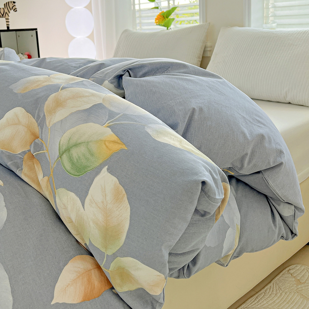 91家纺网 家纺一手货源 找家纺 依庭 2025新款高克重全棉纯棉磨毛印花单被套 花色伊人