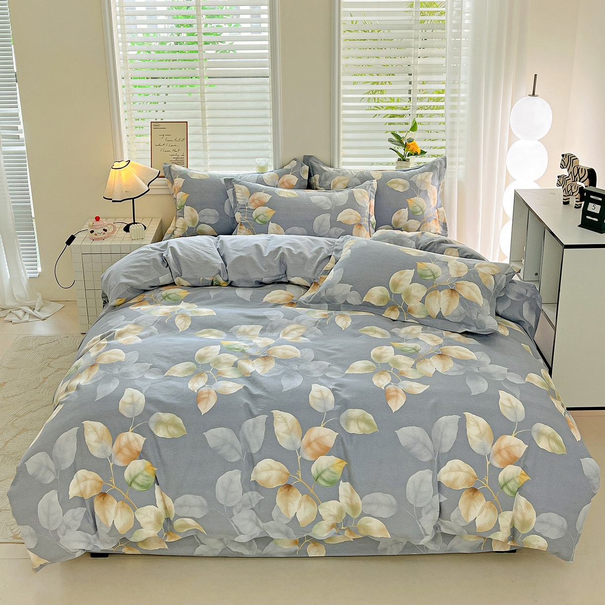 91家纺网 家纺一手货源 找家纺 依庭 2025新款高克重全棉纯棉磨毛印花单被套 花色伊人