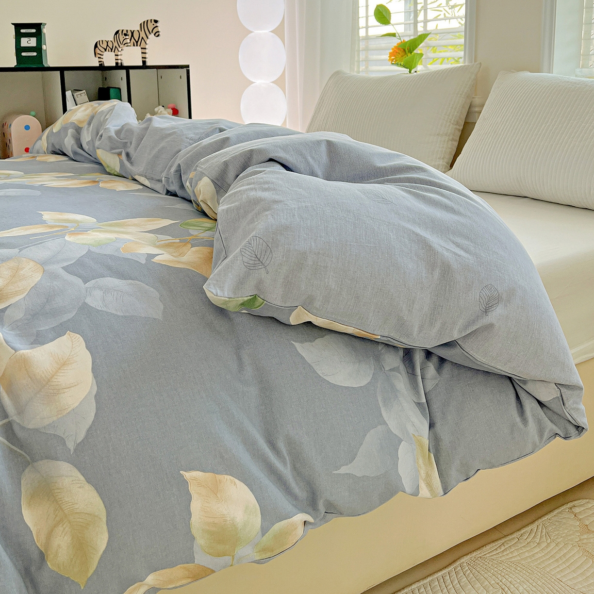 91家纺网 家纺一手货源 找家纺 依庭 2025新款高克重全棉纯棉磨毛印花单被套 花色伊人