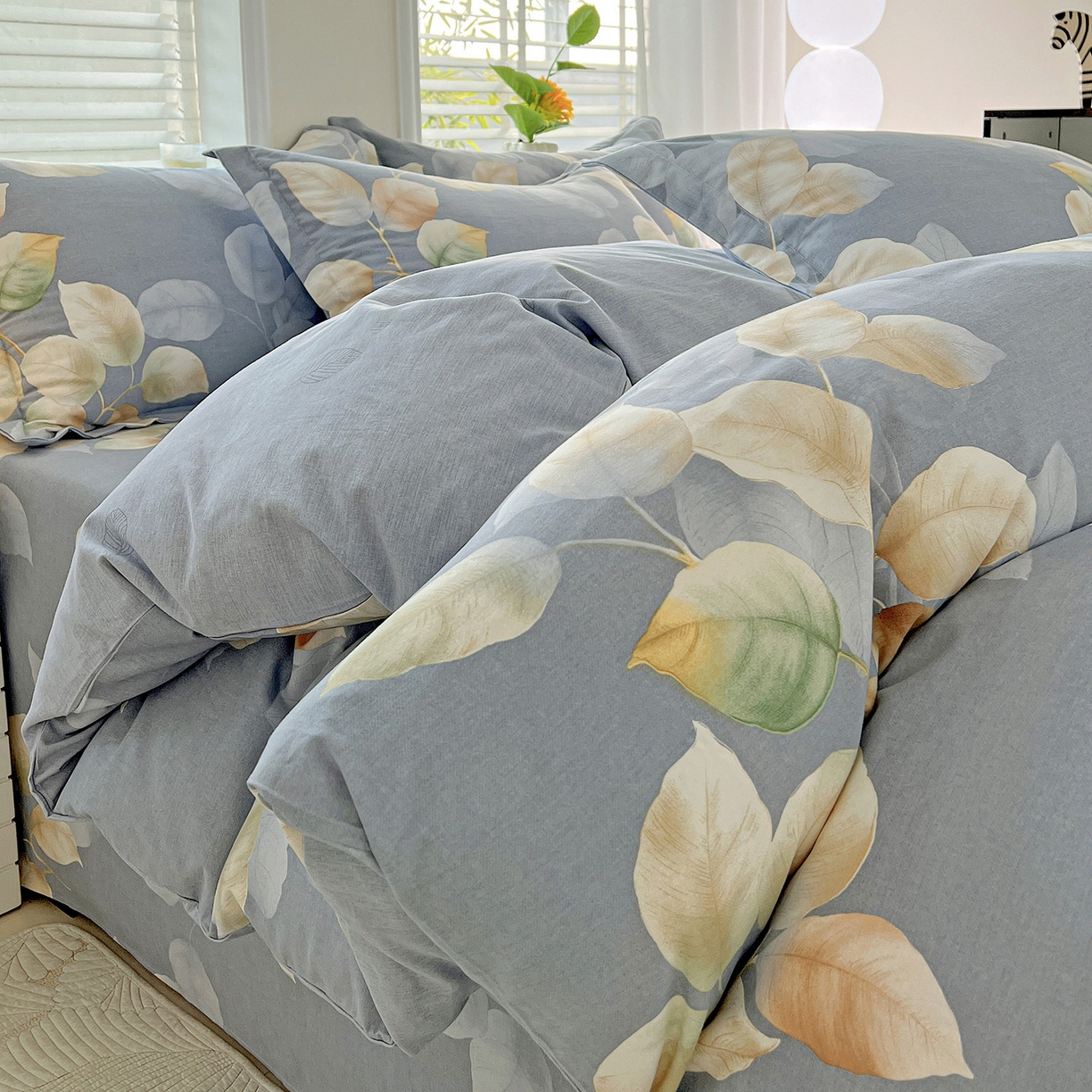 91家纺网 家纺一手货源 找家纺 依庭 2025新款高克重全棉纯棉磨毛印花单被套 花色伊人