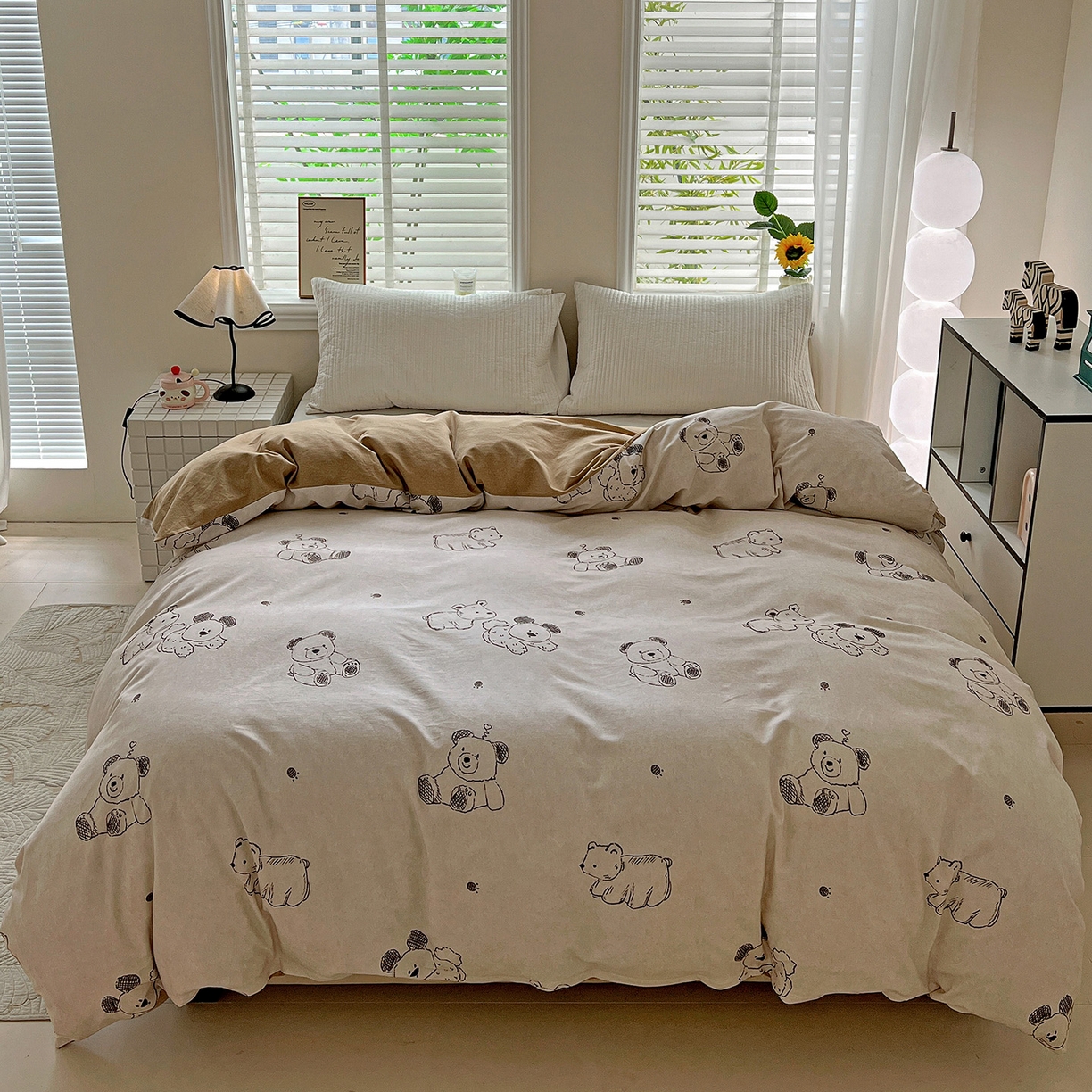 91家纺网 家纺一手货源 找家纺 依庭 2025新款高克重全棉纯棉磨毛印花单被套 吉唛