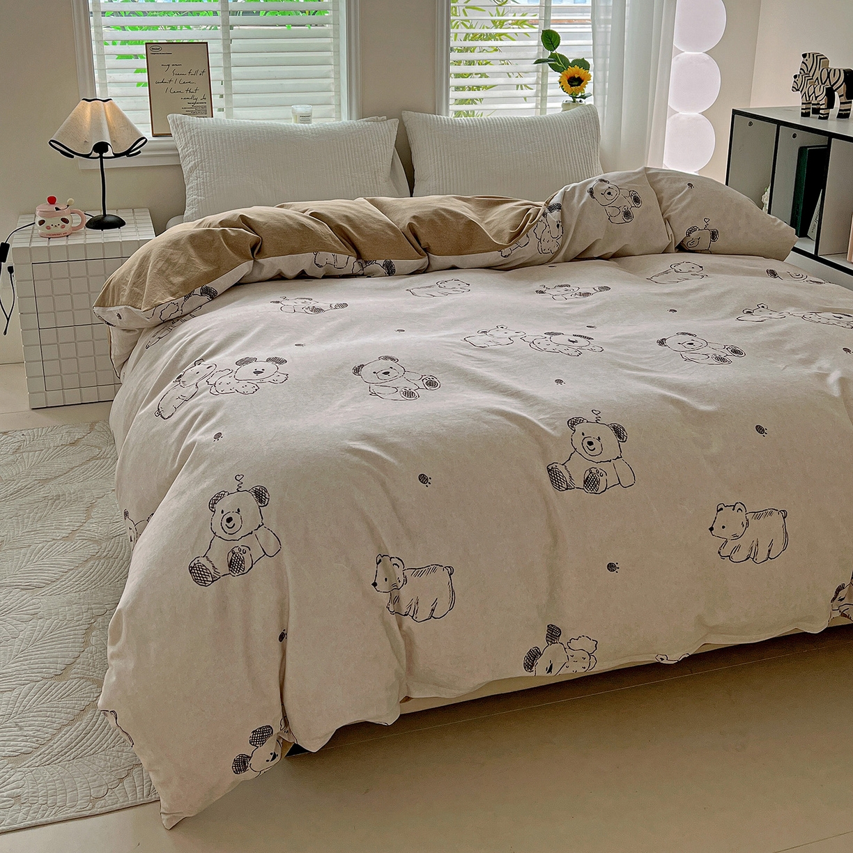 91家纺网 家纺一手货源 找家纺 依庭 2025新款高克重全棉纯棉磨毛印花单被套 吉唛