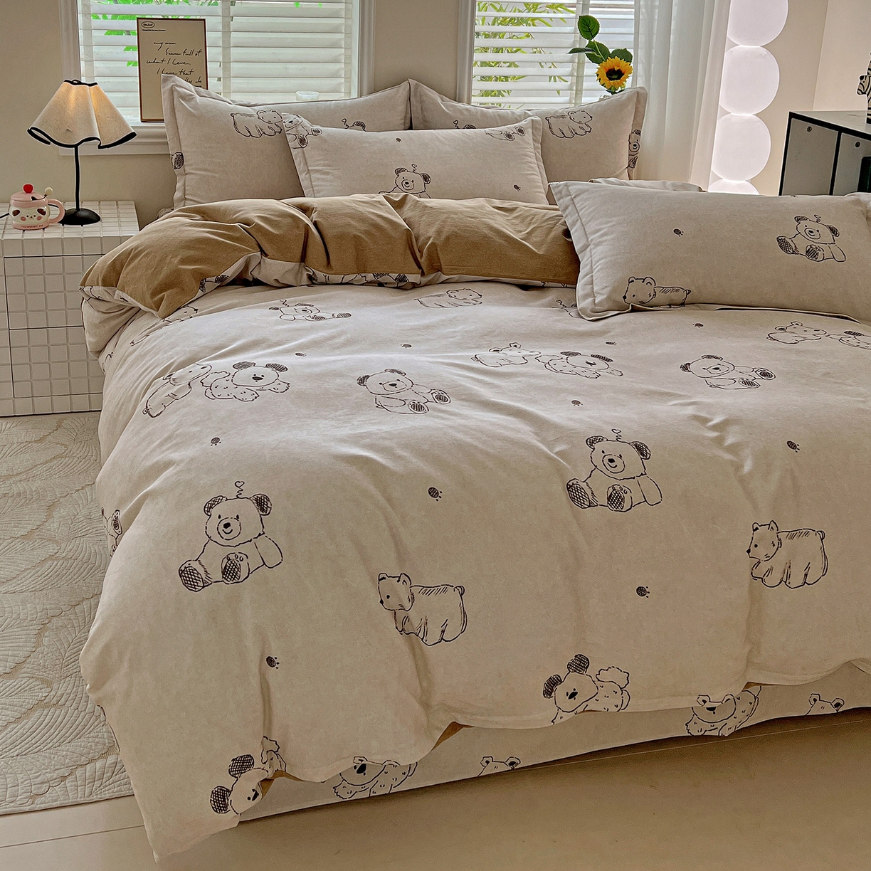 91家纺网 家纺一手货源 找家纺 依庭 2025新款高克重全棉纯棉磨毛印花单被套 吉唛