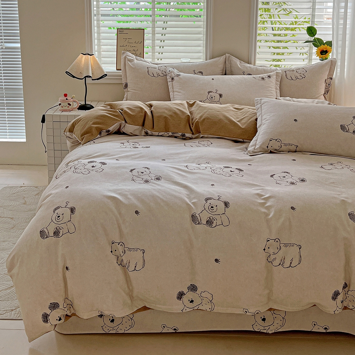 91家纺网 家纺一手货源 找家纺 依庭 2025新款高克重全棉纯棉磨毛印花单被套 吉唛