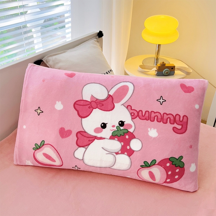 91家纺网 家纺一手货源 找家纺 （总）嗨生活 2025新款大版印花牛奶绒儿童枕套枕芯幼儿园枕套枕芯