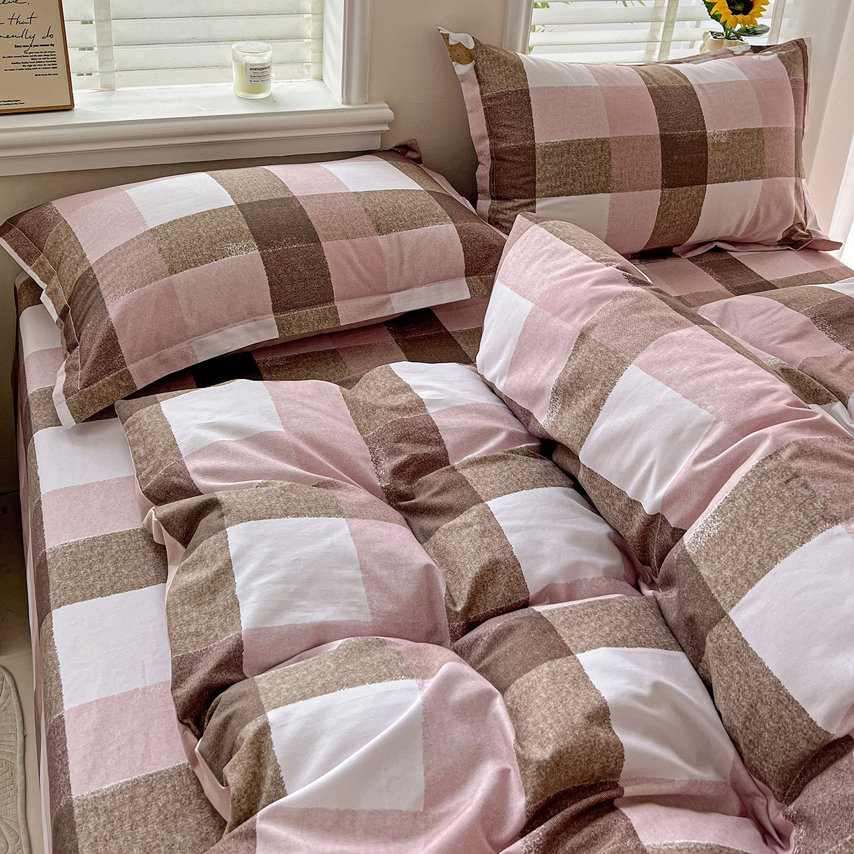 91家纺网 家纺一手货源 找家纺 依庭 2025新款高克重全棉纯棉磨毛印花单被套 可爱兔