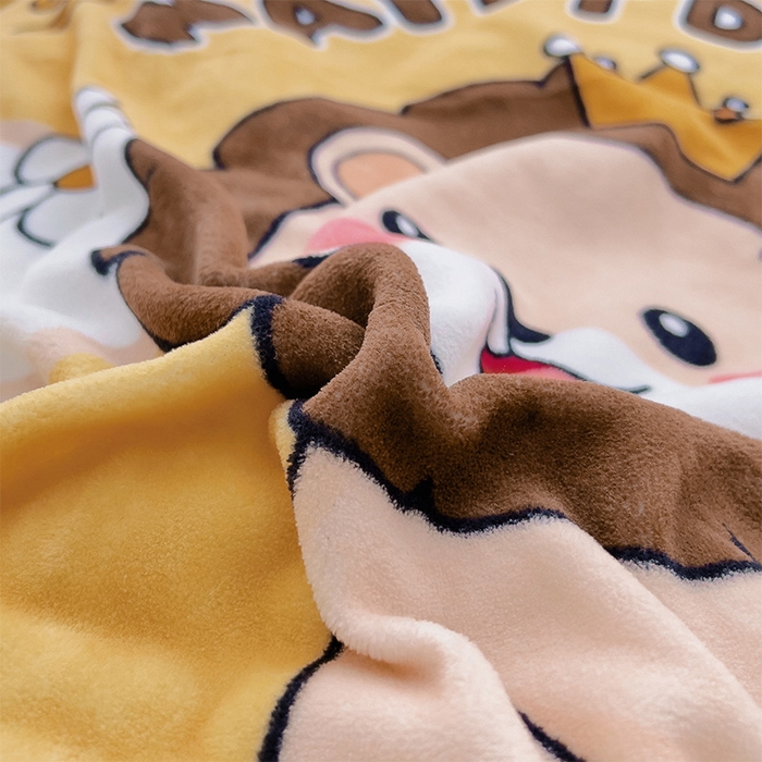 91家纺网 家纺一手货源 找家纺 嗨生活 2025新款大版印花牛奶绒儿童枕套枕芯幼儿园枕套枕芯 可爱狮子