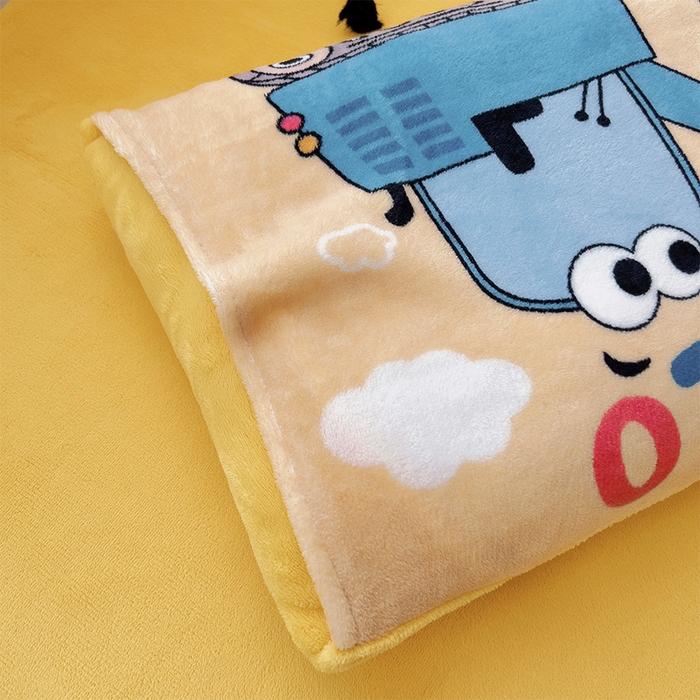 91家纺网 家纺一手货源 找家纺 嗨生活 2025新款大版印花牛奶绒儿童枕套枕芯幼儿园枕套枕芯 挖掘机