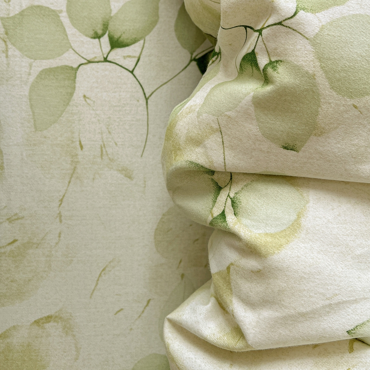 91家纺网 家纺一手货源 找家纺 依庭 2025新款高克重全棉纯棉磨毛印花单被套 绿萝