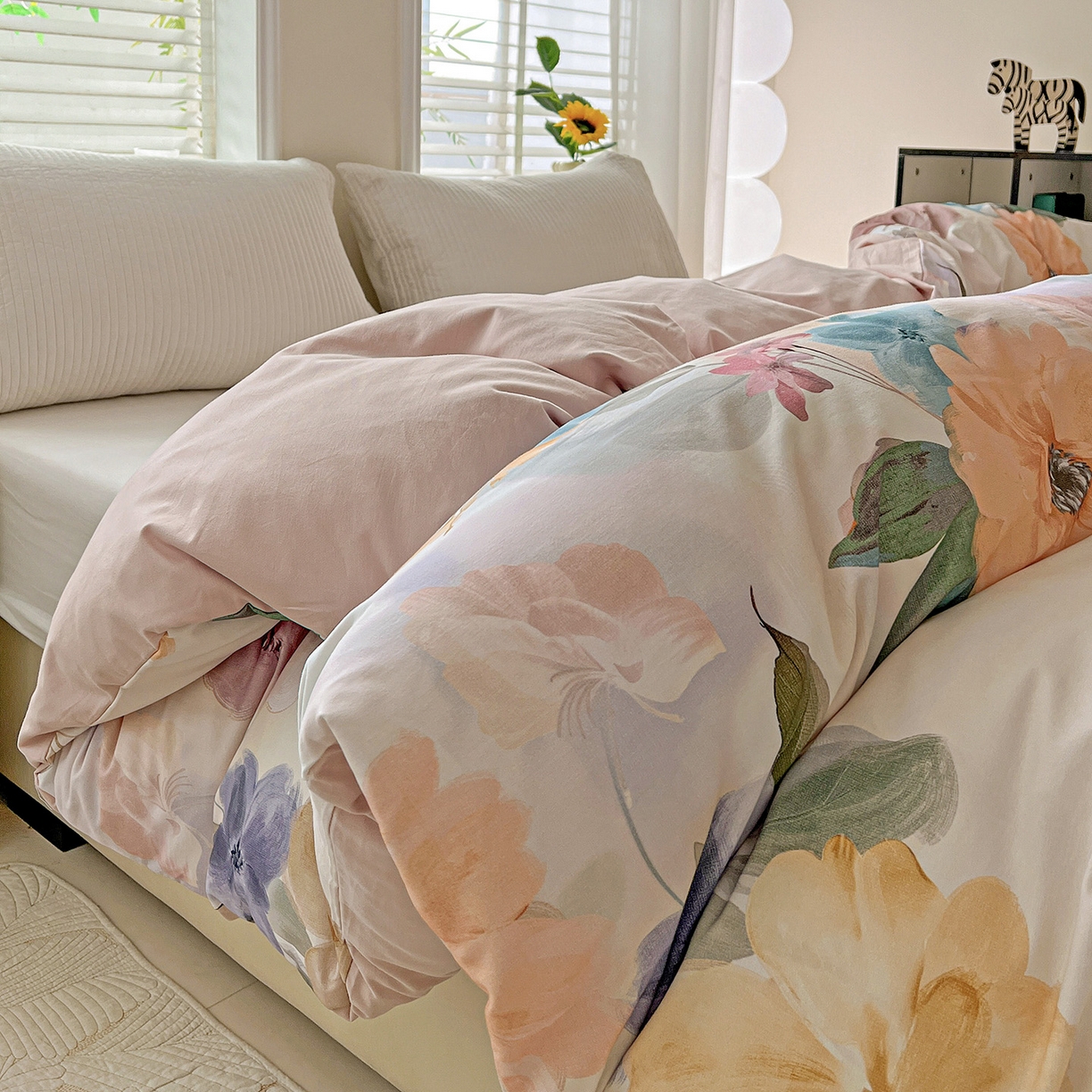 91家纺网 家纺一手货源 找家纺 依庭 2025新款高克重全棉纯棉磨毛印花单被套 玛雅