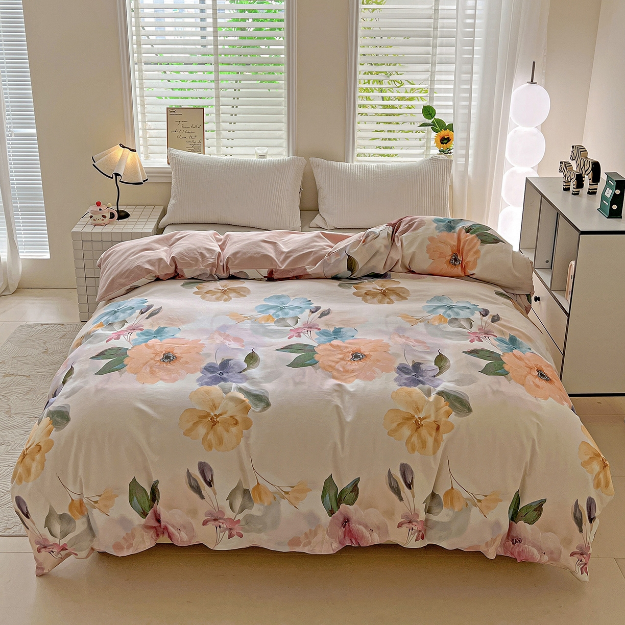 91家纺网 家纺一手货源 找家纺 依庭 2025新款高克重全棉纯棉磨毛印花单被套 玛雅