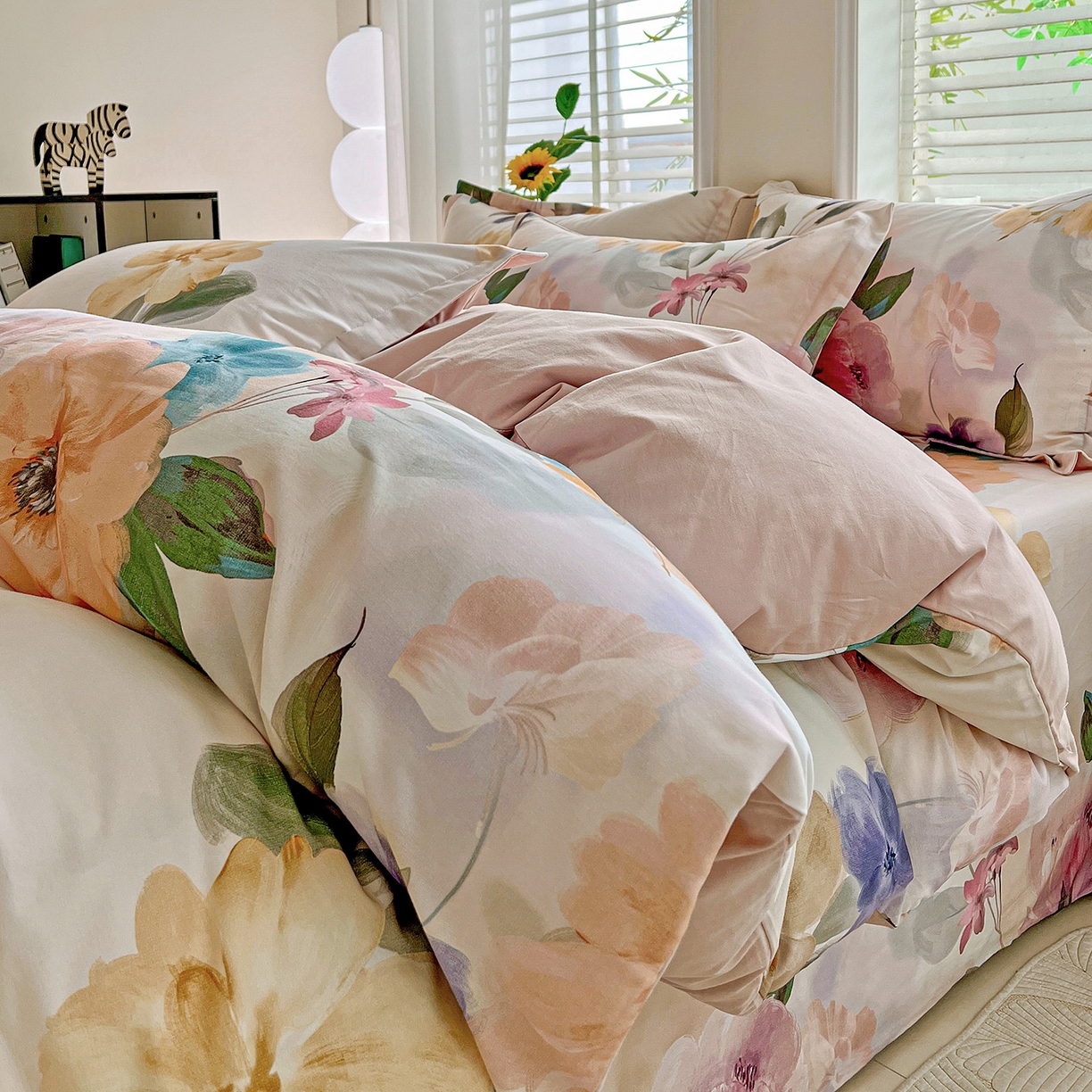 91家纺网 家纺一手货源 找家纺 依庭 2025新款高克重全棉纯棉磨毛印花单被套 玛雅