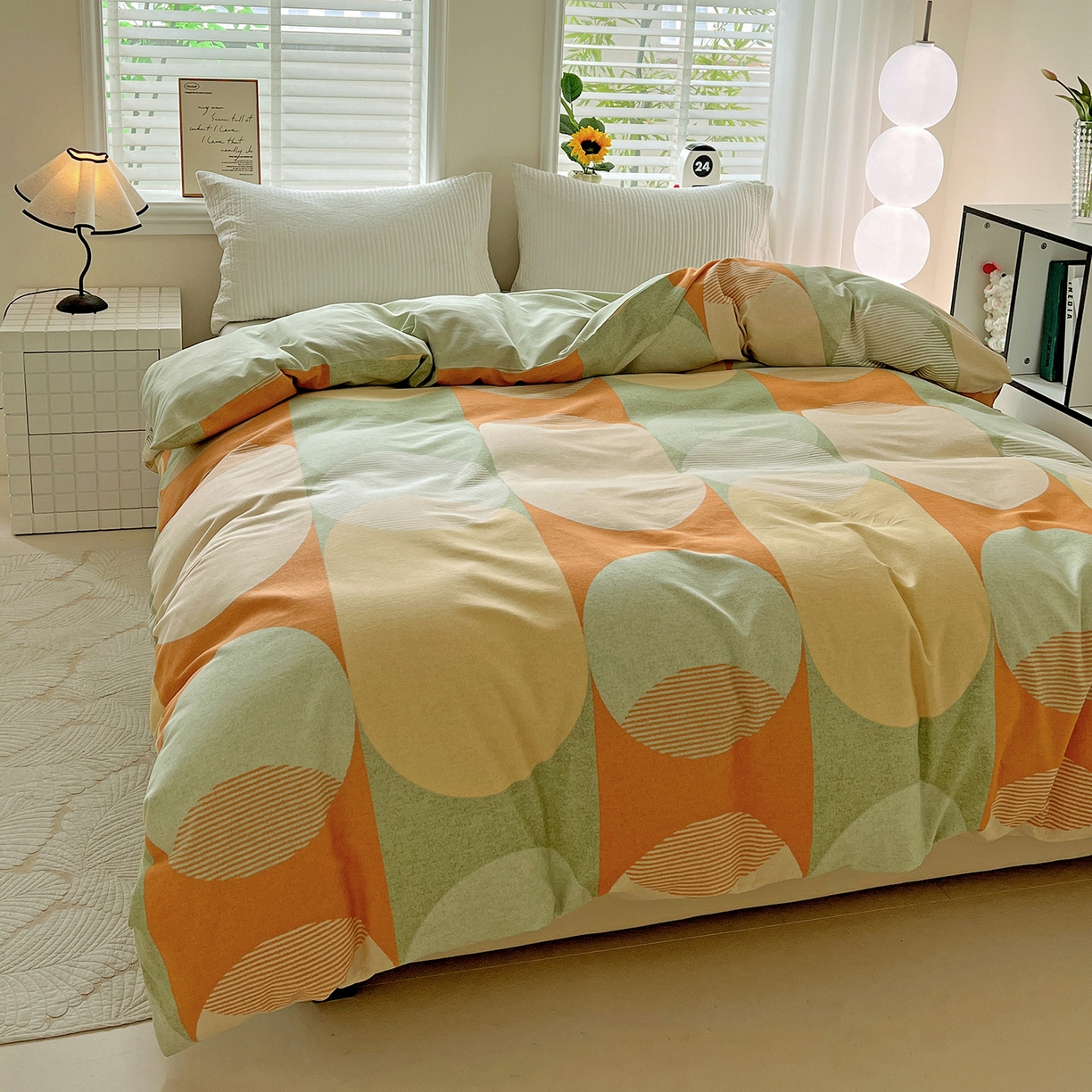 91家纺网 家纺一手货源 找家纺 依庭 2025新款高克重全棉纯棉磨毛印花单被套 曼迪