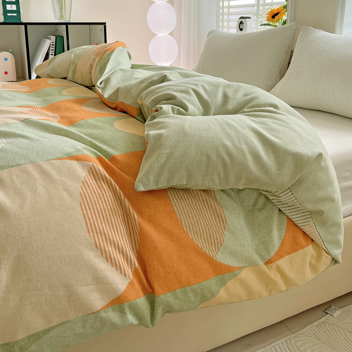 91家纺网 家纺一手货源 找家纺 依庭 2025新款高克重全棉纯棉磨毛印花单被套 曼迪