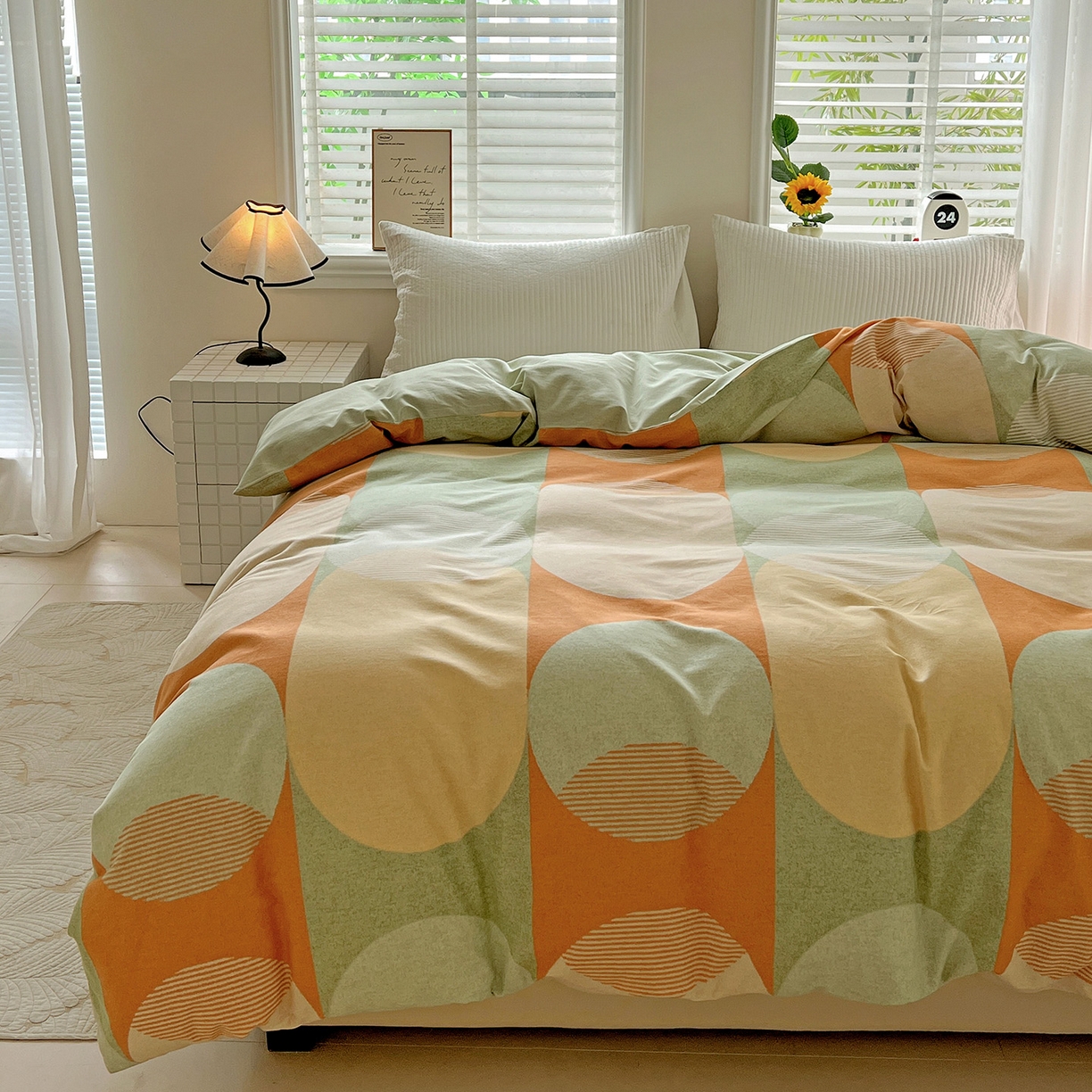 91家纺网 家纺一手货源 找家纺 依庭 2025新款高克重全棉纯棉磨毛印花单被套 曼迪