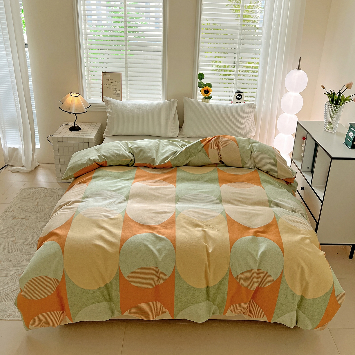 91家纺网 家纺一手货源 找家纺 依庭 2025新款高克重全棉纯棉磨毛印花单被套 曼迪