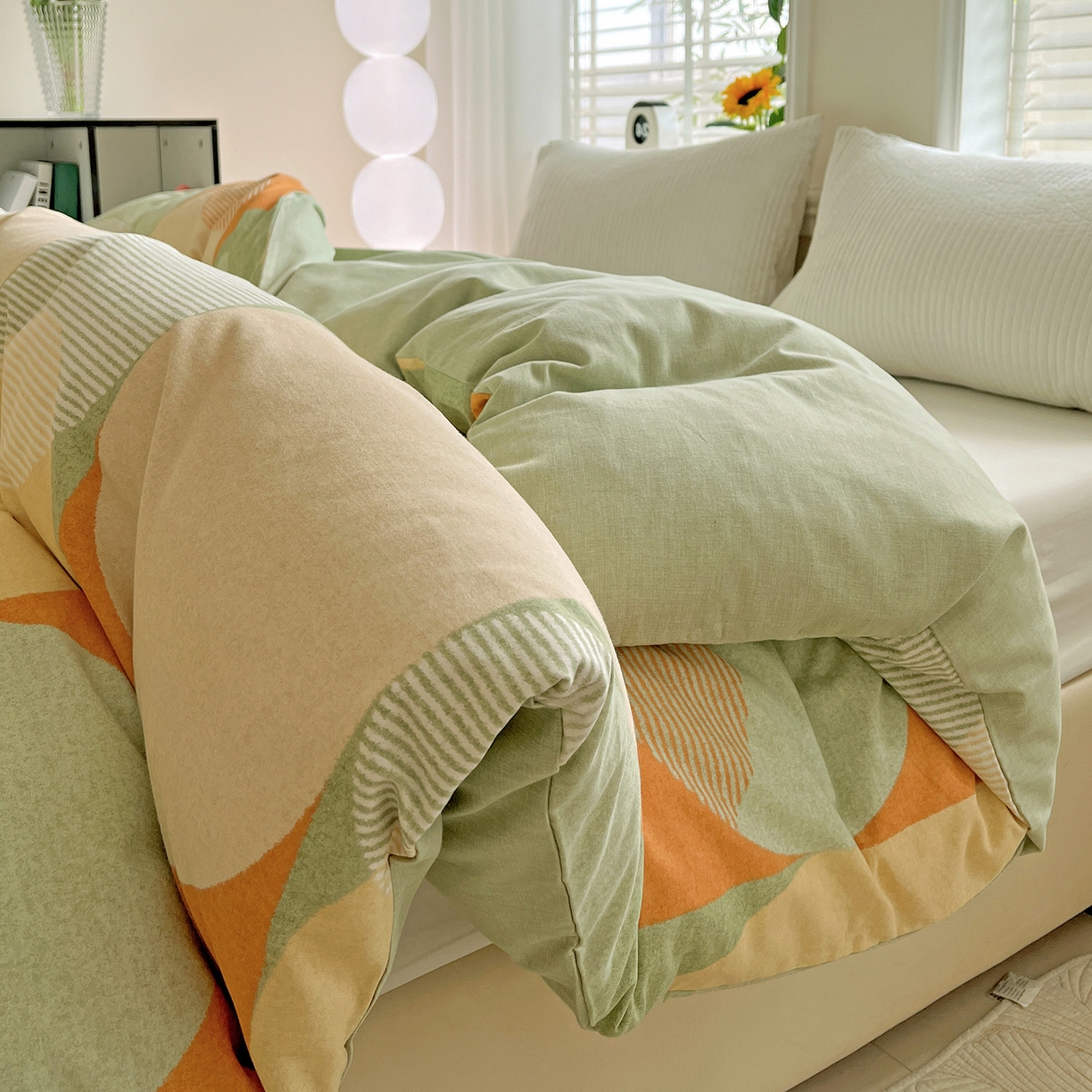 91家纺网 家纺一手货源 找家纺 依庭 2025新款高克重全棉纯棉磨毛印花单被套 曼迪