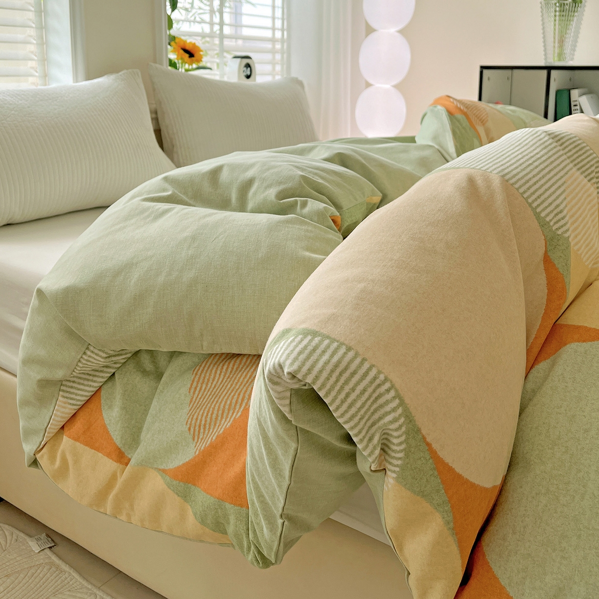 91家纺网 家纺一手货源 找家纺 依庭 2025新款高克重全棉纯棉磨毛印花单被套 曼迪