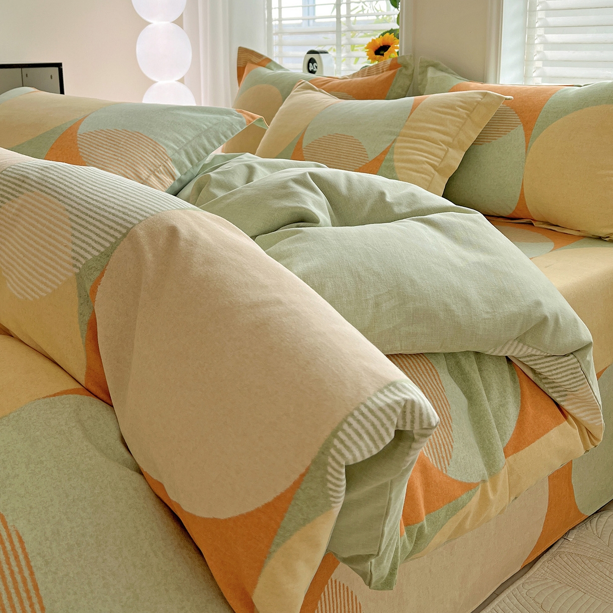 91家纺网 家纺一手货源 找家纺 依庭 2025新款高克重全棉纯棉磨毛印花单被套 曼迪