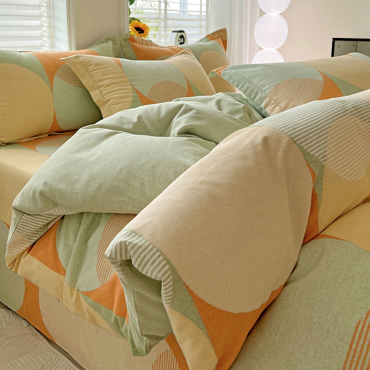 91家纺网 家纺一手货源 找家纺 依庭 2025新款高克重全棉纯棉磨毛印花单被套 曼迪