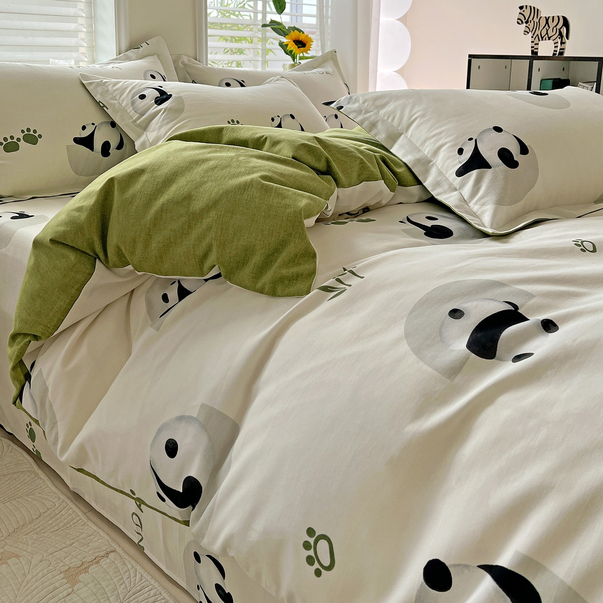 91家纺网 家纺一手货源 找家纺 依庭 2025新款高克重全棉纯棉磨毛印花单被套 萌宠