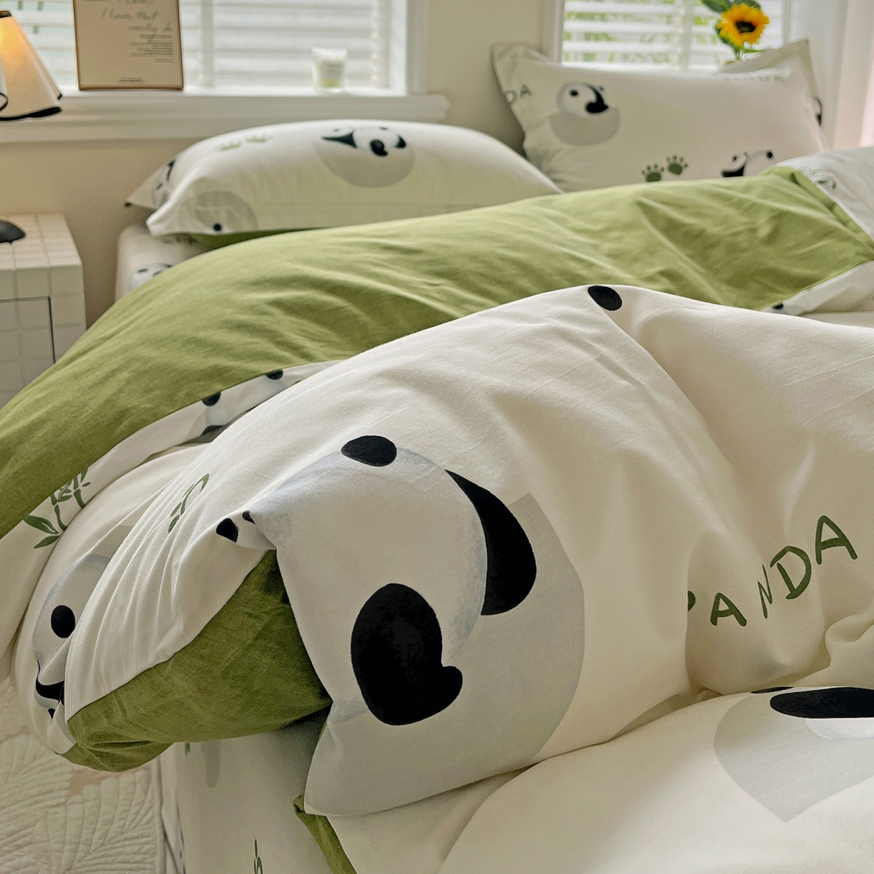 91家纺网 家纺一手货源 找家纺 依庭 2025新款高克重全棉纯棉磨毛印花单被套 萌宠