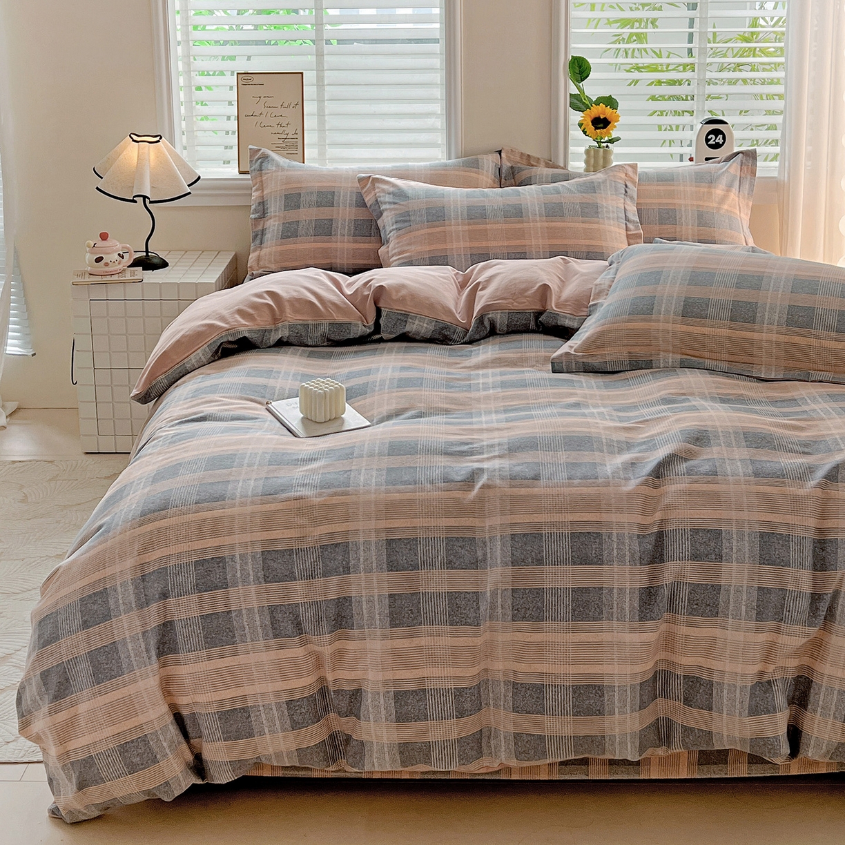 91家纺网 家纺一手货源 找家纺 依庭 2025新款高克重全棉纯棉磨毛印花单被套 莫利格