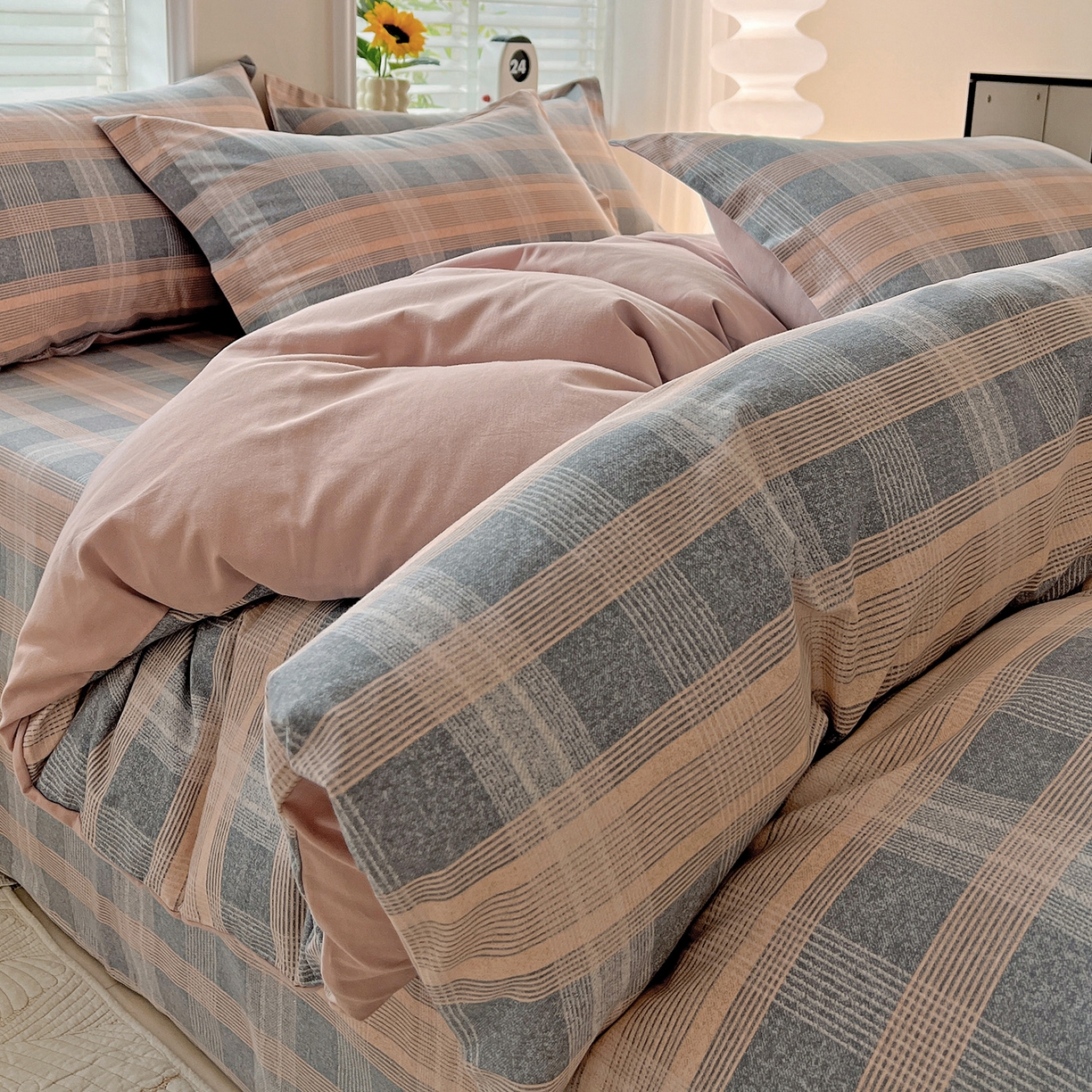 91家纺网 家纺一手货源 找家纺 依庭 2025新款高克重全棉纯棉磨毛印花单被套 莫利格