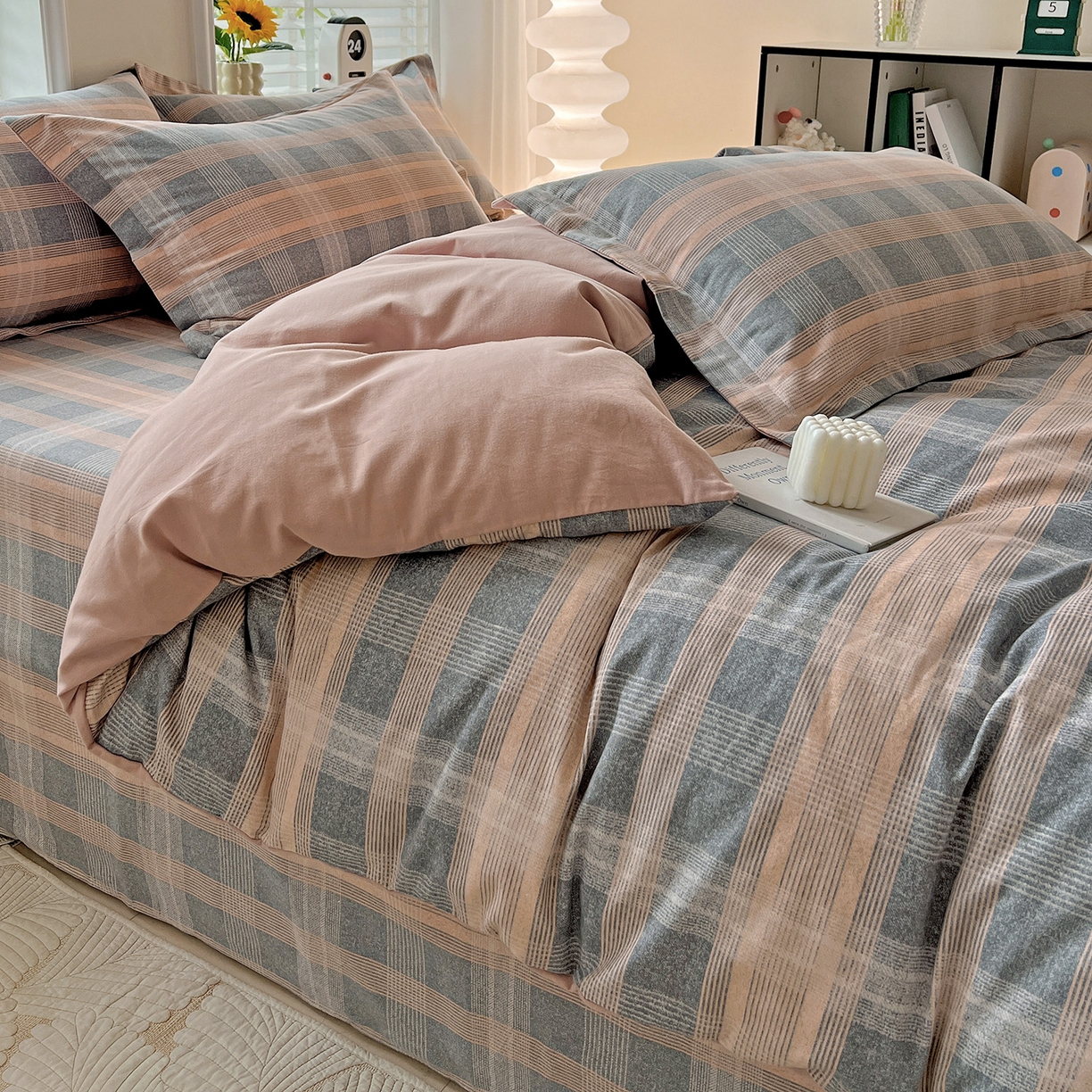 91家纺网 家纺一手货源 找家纺 依庭 2025新款高克重全棉纯棉磨毛印花单被套 莫利格