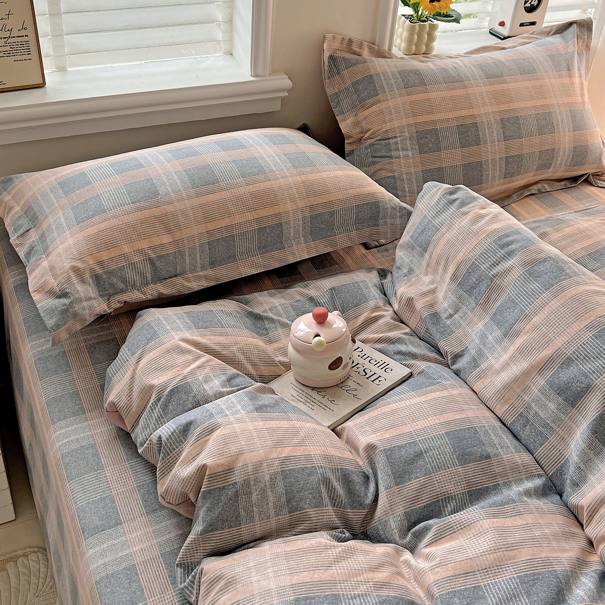 91家纺网 家纺一手货源 找家纺 依庭 2025新款高克重全棉纯棉磨毛印花单被套 莫利格