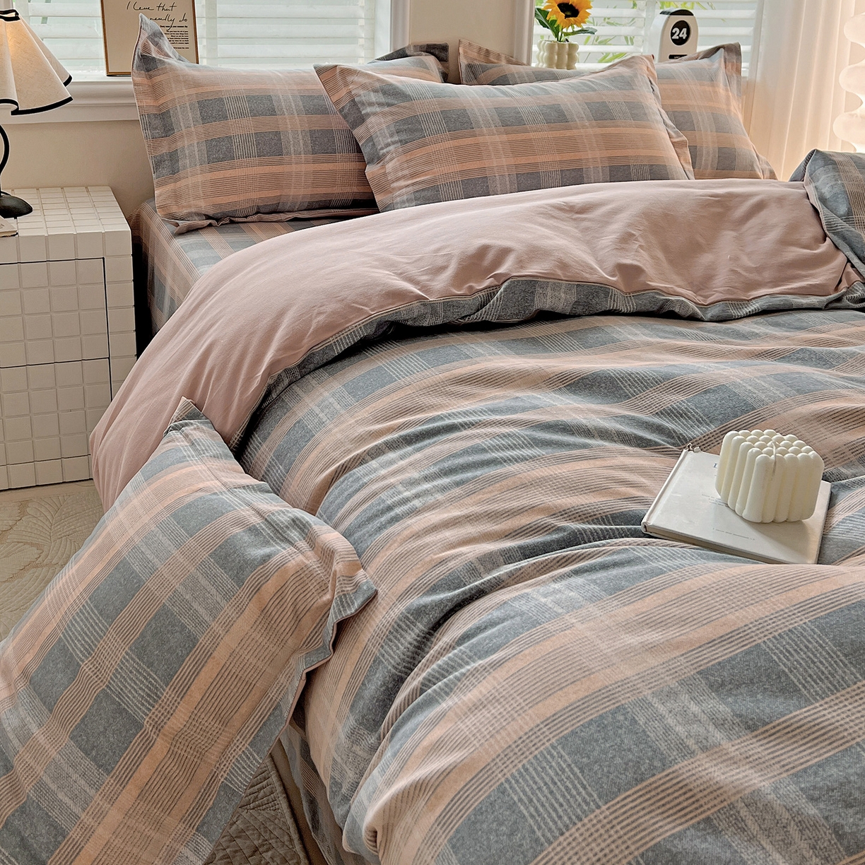 91家纺网 家纺一手货源 找家纺 依庭 2025新款高克重全棉纯棉磨毛印花单被套 莫利格