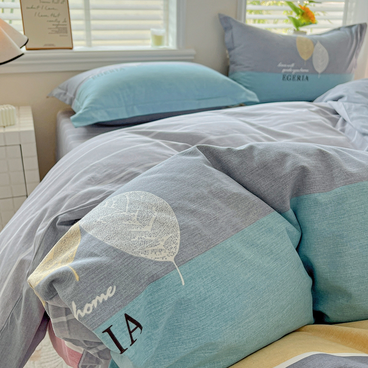 91家纺网 家纺一手货源 找家纺 依庭 2025新款高克重全棉纯棉磨毛印花单被套 尼彩