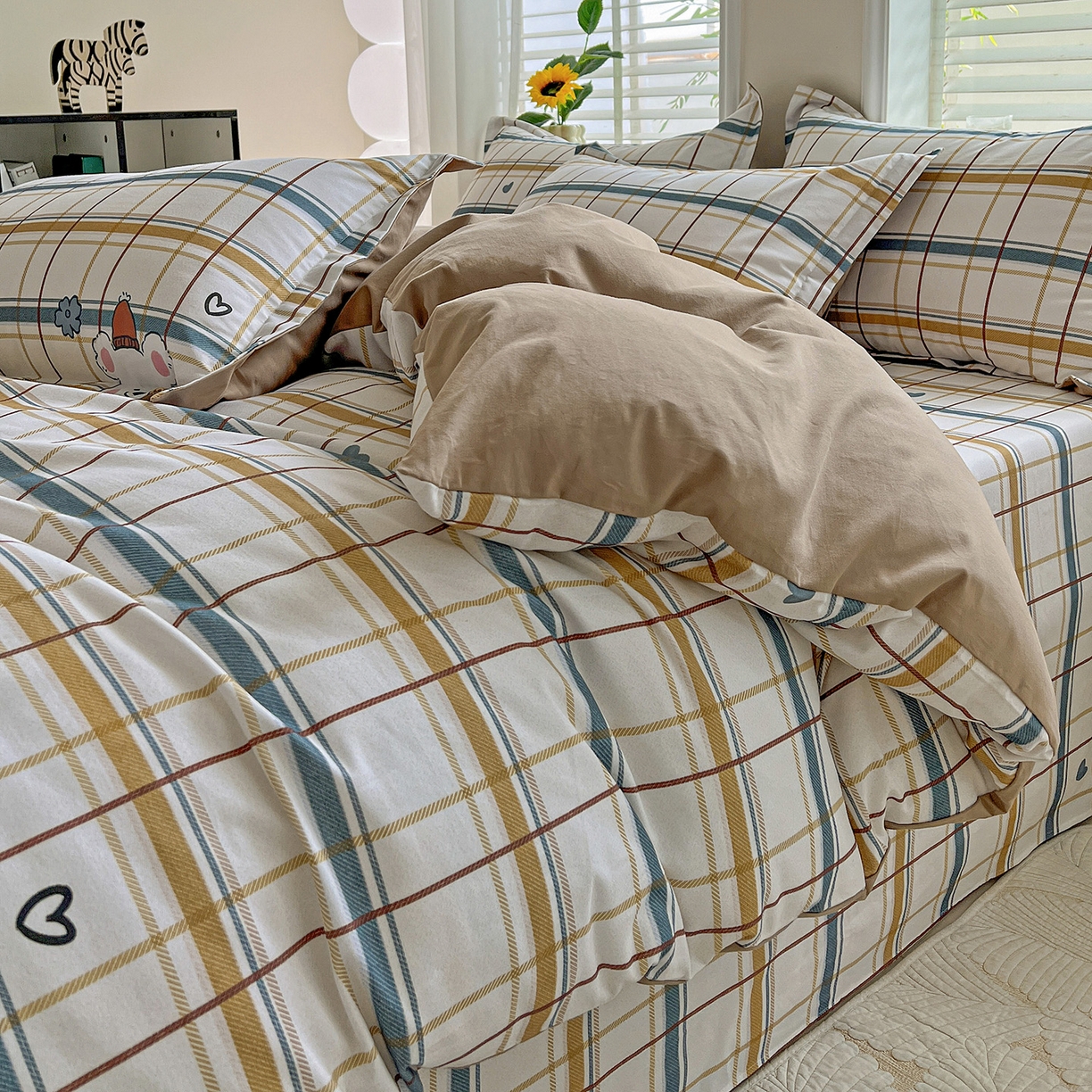 依庭 2025新款高克重全棉纯棉磨毛印花单被套 帕比